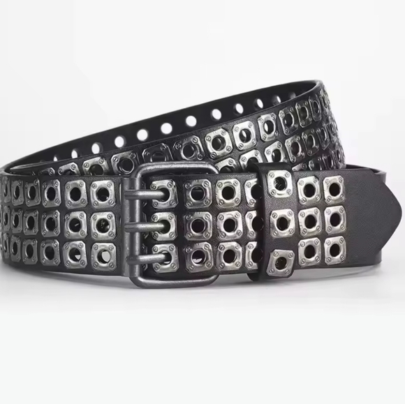 PU Belt with Rivets - Picture 2 of 6